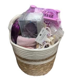 Womens Purple Rose Hair Body Bath De-Stress Relaxation Easter Gift Basket